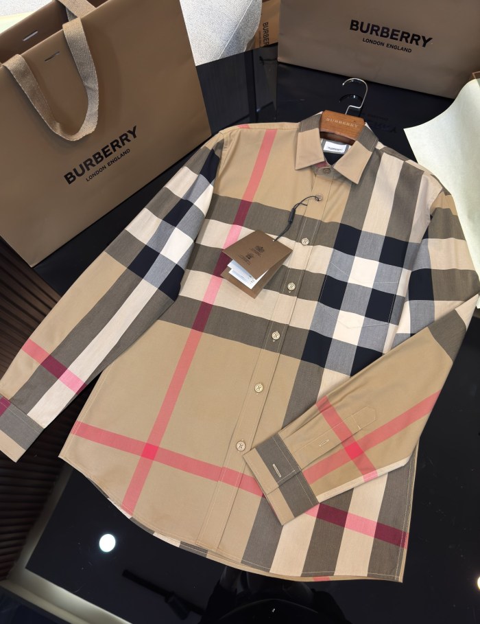 NIGO Burberry Men's Spring/Summer Checkered Print Single-Breasted Long-Sleeved Shirt #nigo77498