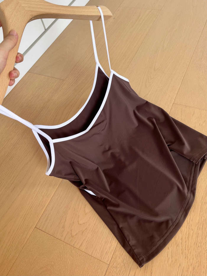 NIGO MiuMiu Women's Summer Solid Color Cotton Slim Fit Stretch Tank Top #nigo77477