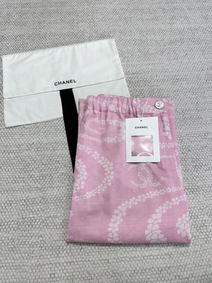 NIGO Chanel Women's Spring/Summer Solid Color Lightweight Cotton Printed Casual Pants #nigo77487