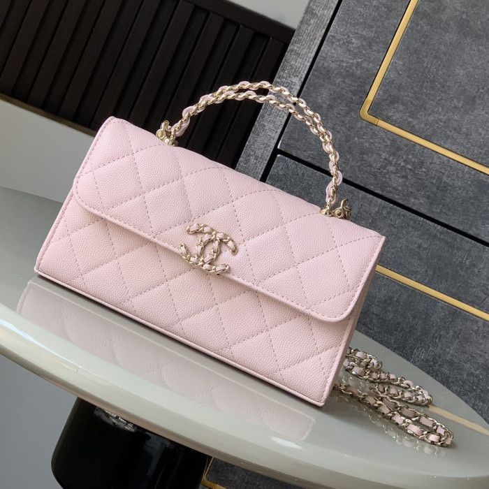 NIGO Chanel Women's Solid Color Diamond Pattern Chain Shoulder Strap Grain Embossed Leather Flap Bag Single Shoulder Handbag Crossbody Bags #nigo77513