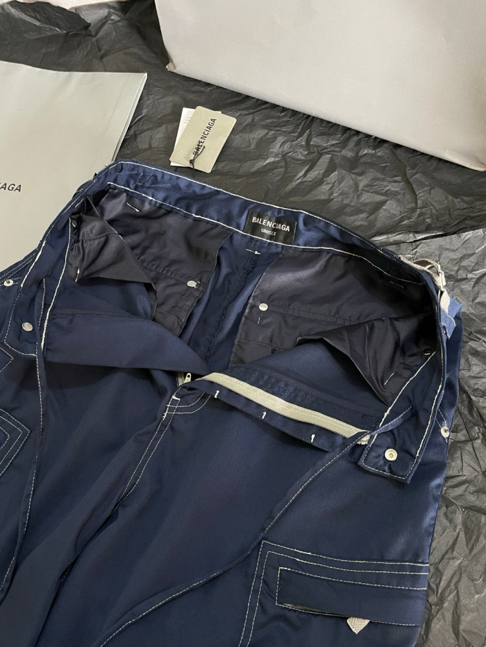 NIGO Balenciaga Men's Spring/Autumn Solid Colour Button Pocket Regular Fit Work Trousers Pants #nigo77443