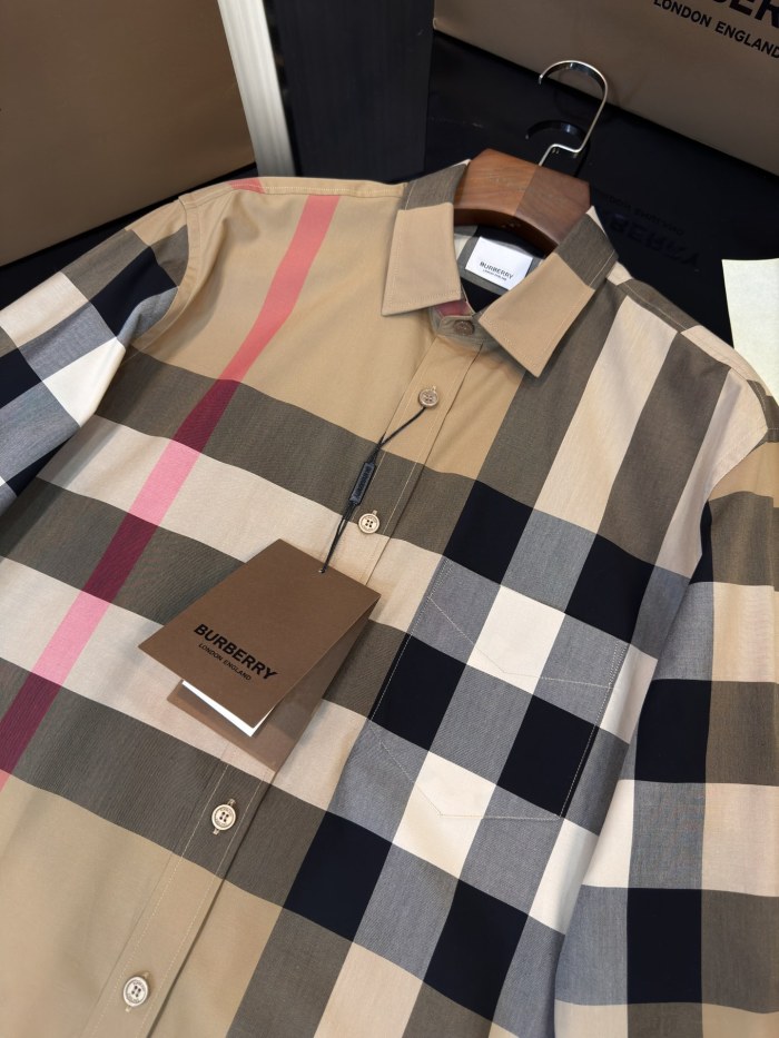 NIGO Burberry Men's Spring/Summer Checkered Print Single-Breasted Long-Sleeved Shirt #nigo77498