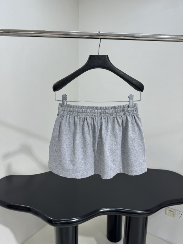 NIGO Balenciaga Men's And Women's Summer Solid Color Embroidered Logo Print Elastic Waist Drawstring Cotton Casual Shorts #nigo77488