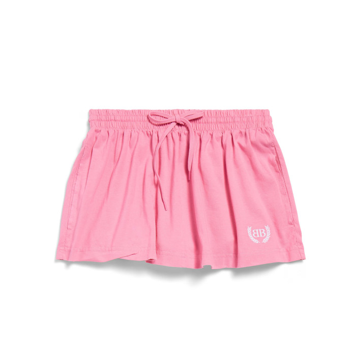NIGO Balenciaga Men's And Women's Summer Solid Color Embroidered Logo Print Elastic Waist Drawstring Cotton Casual Shorts #nigo77488