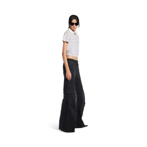 NIGO Balenciaga Women Men Four Seasons Flared Cargo Pants High Street Cotton Mid Waist Solid Color Casual Denim Workwear Pants Ngvp #nigo1843