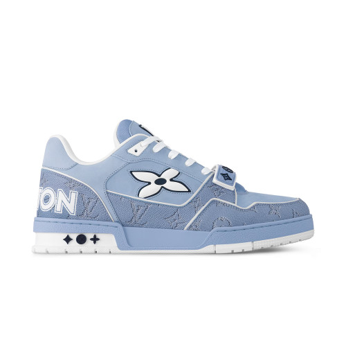 NIGO Louis Vuitton LV Trainer Men's Solid Color Plain Grained Leather and Monogram Low-Top Lace-Up Sneakers Shoes #nigo77521