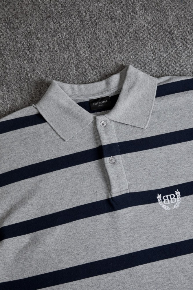 NIGO Balenciaga Laurel Classic Men's Summer Striped Oversized Polo Shirt Short-Sleeve T-Shirt #nigo77517