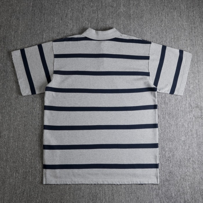 NIGO Balenciaga Laurel Classic Men's Summer Striped Oversized Polo Shirt Short-Sleeve T-Shirt #nigo77517