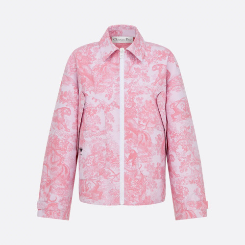 NIGO Dior Women's Spring/Autumn Pink Animal Print Zipper Long Sleeve Loose Jacket #nigo77547