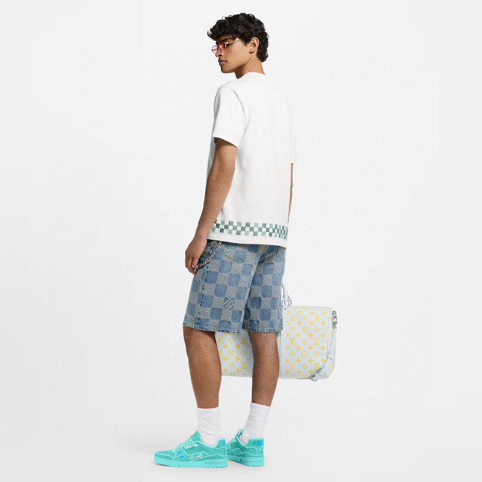 NIGO Louis Vuitton Men's Summer Embroidered Beaded Small Snake Pattern Solid Color Round Neck Short Sleeve T-Shirt #nigo77554