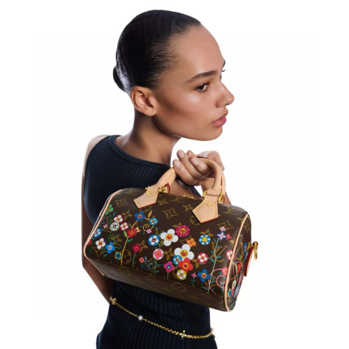 NIGO Louis Vuitton Lv X Tm Speedy Bandoulière 20 Women's Brown Letter Printed Zipper Closure Canvas Quilted Cowhide Shoulder Crossbody Tote Bag Bags #nigo77566