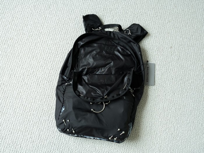 NIGO Balenciaga X Under Armour Men's Solid Colour Zipper Closure Nylon Fabric Silver Hardware Backpack Bag Bags #nigo77558