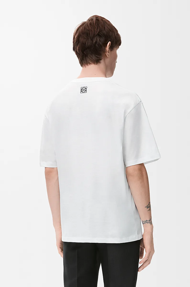 NIGO Loewe Men's Spring And Summer Feather Print Solid Color Cotton Loose Round Neck Short Sleeve T-Shirt Ngvp #nigo1852