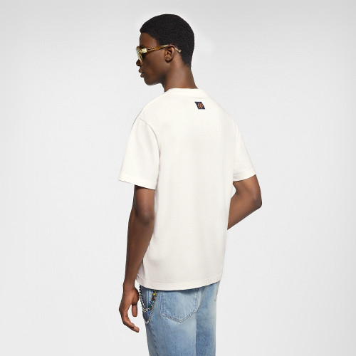 NIGO Louis Vuitton Men's Summer 3D Floral Print Round Neck Cotton Short Sleeve T-Shirt #nigo77564