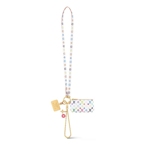 NIGO Louis Vuitton LV x TM Phone Holder Letter Print Leather Mobile Phone Strap Coin Purse Zipper Bag Mobile Phone Case #nigo77587