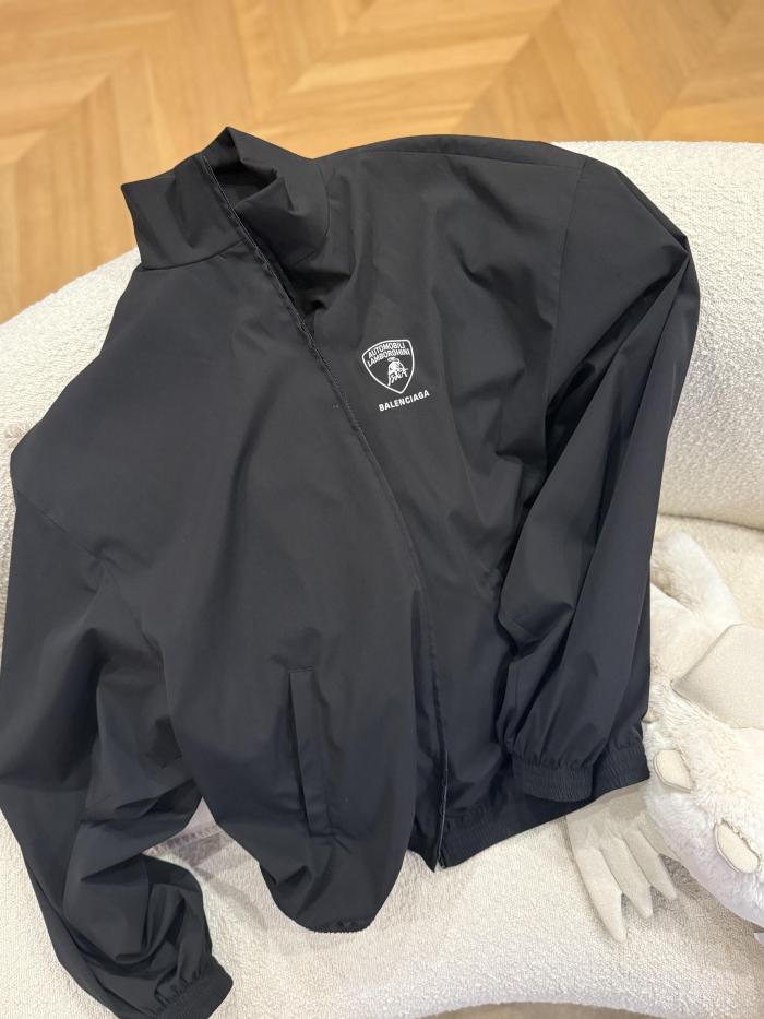 NIGO Balenciaga x Lamborghini Men's Spring/Autumn Solid Colour Car Logo Print Zipper Long Sleeve Sports Jacket #nigo77568