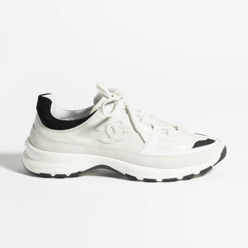 NIGO Chanel Women's Solid Color Round Toe Leather Low Top Lace-Up Sneakers Shoes #nigo77579