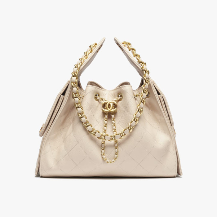 NIGO Chanel Women's Classic Double C Logo Solid Color Cowhide & Leather Tote Shoulder Bag Bags #nigo77572