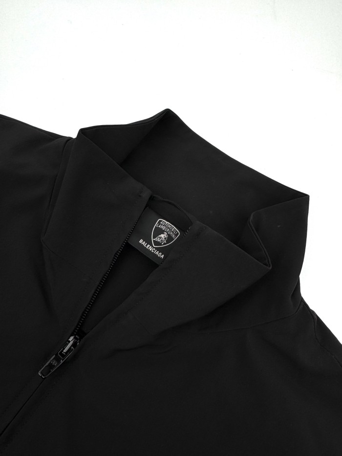 NIGO Balenciaga x Lamborghini Men's Spring/Autumn Solid Colour Car Logo Print Zipper Long Sleeve Sports Jacket #nigo77568