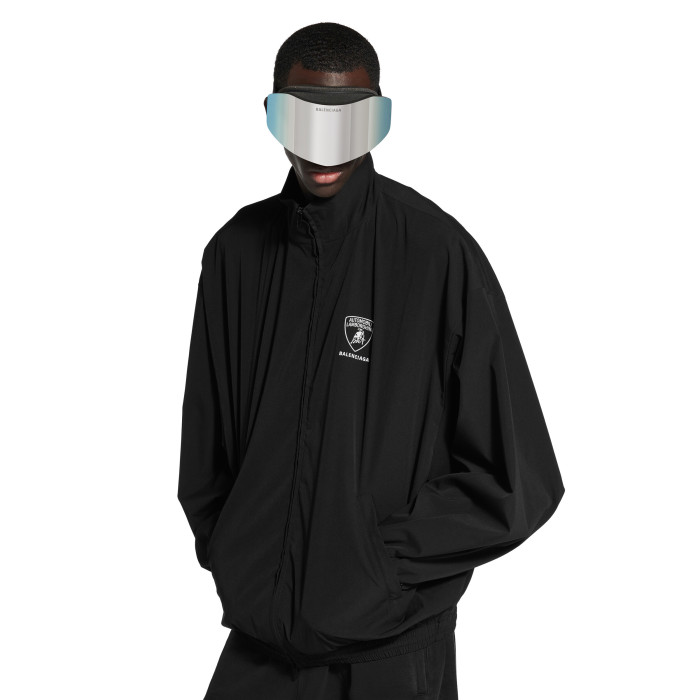 NIGO Balenciaga x Lamborghini Men's Spring/Autumn Solid Colour Car Logo Print Zipper Long Sleeve Sports Jacket #nigo77568