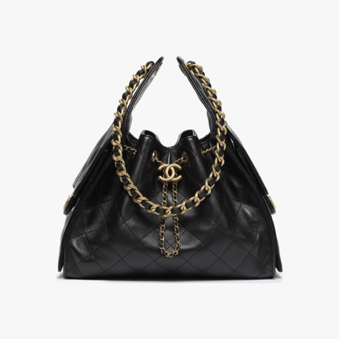 NIGO Chanel Women's Classic Double C Logo Solid Color Cowhide & Leather Tote Shoulder Bag Bags #nigo77572