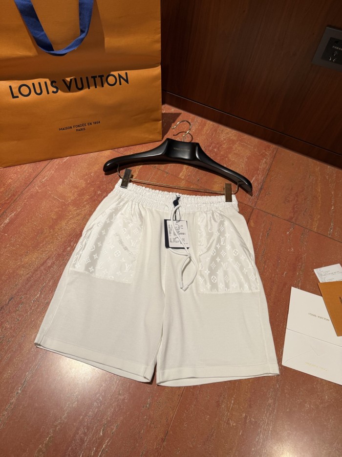 NIGO Louis Vuitton Monogram Nylon Embellished Shorts Men's Spring/summer Fashion Trend Casual Drawstring Shorts #nigo77624