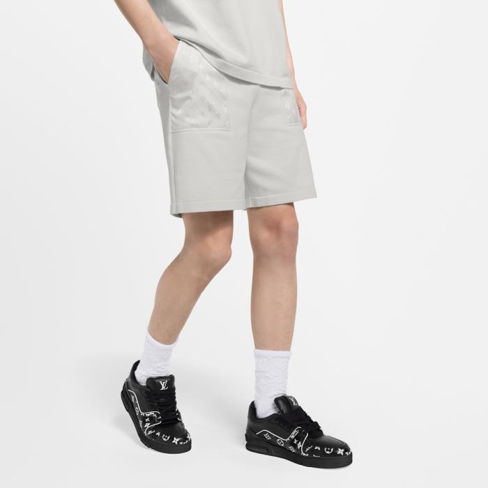 NIGO Louis Vuitton Monogram Nylon Embellished Shorts Men's Spring/summer Fashion Trend Casual Drawstring Shorts #nigo77624