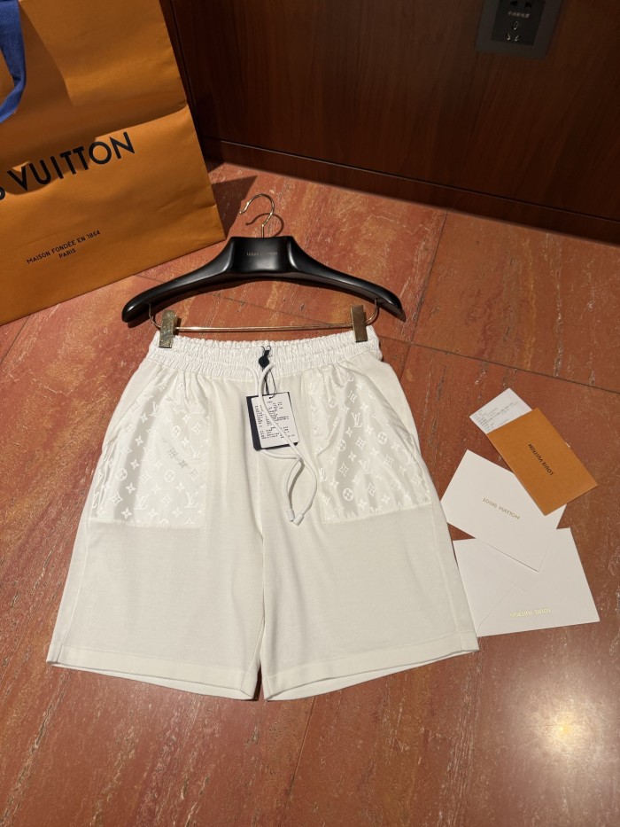 NIGO Louis Vuitton Monogram Nylon Embellished Shorts Men's Spring/summer Fashion Trend Casual Drawstring Shorts #nigo77624