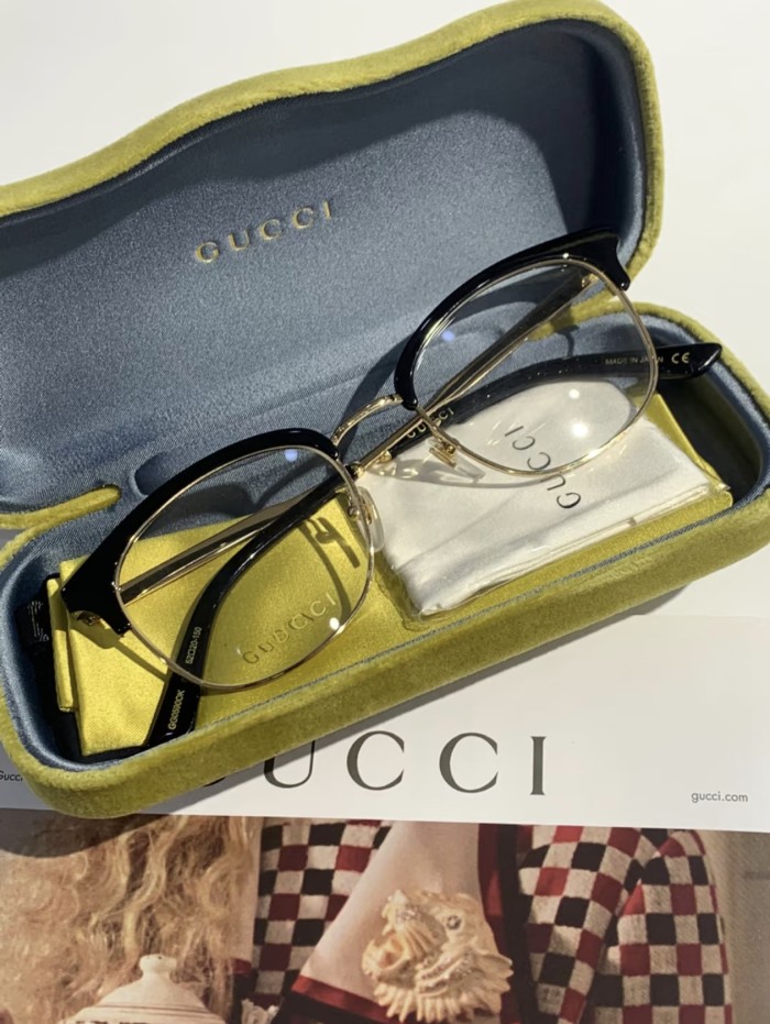 NIGO Gucci Men's Semi-rimless Lightweight Plastic Optical Eyeglasses Glasses #nigo77589