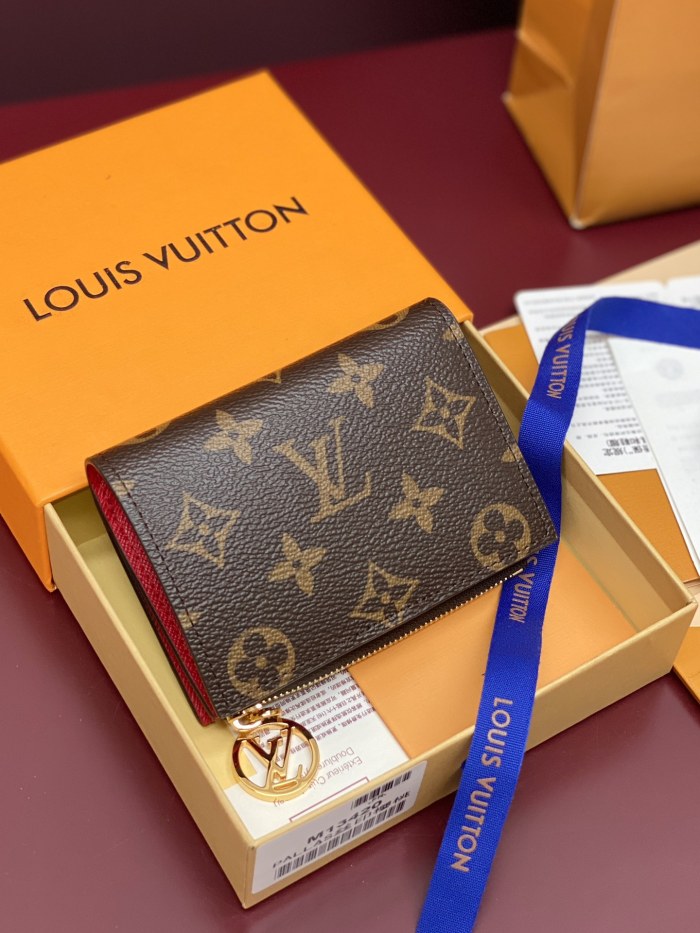NIGO Louis Vuitton LV x TM LISA Women's Brown Letter Print Cherry Pattern Leather Wallet Bag Bags #nigo77596