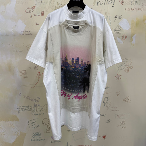NIGO Balenciaga Men Women Summer Retro Fake Two Piece Printed Round Neck Loose Short Sleeve T-Shirt Ngvp #nigo1857