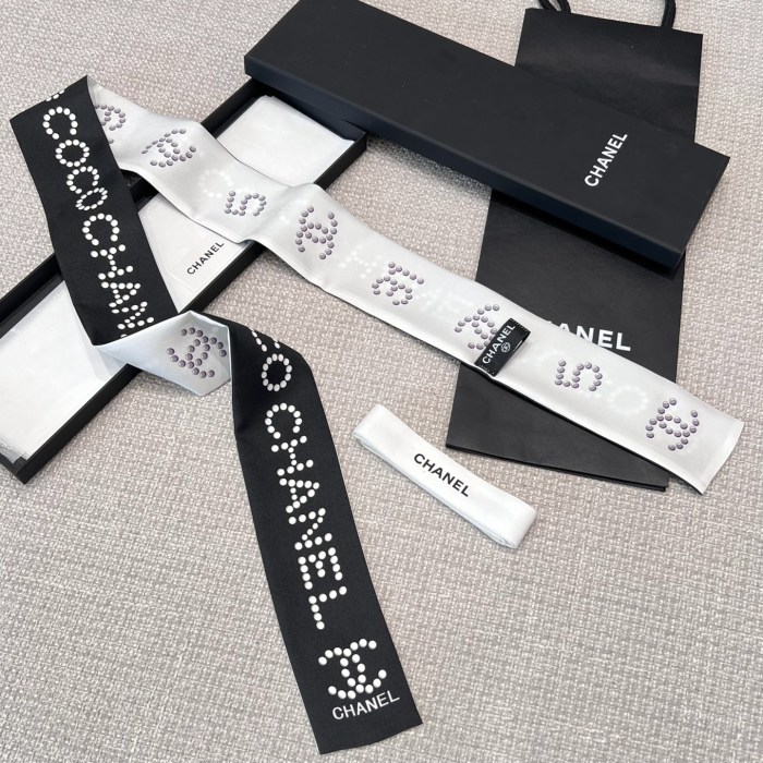 NIGO Chanel Classic Twilly Double C Silk Scarf Hairband Fashion Modern Temperament Elegant Accessories Spring And Summer #nigo81385