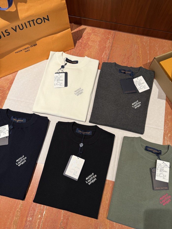NIGO Louis Vuitton Men's Summer Jacquard Pattern Cotton Round Neck Short Sleeve T-Shirt #nigo77654