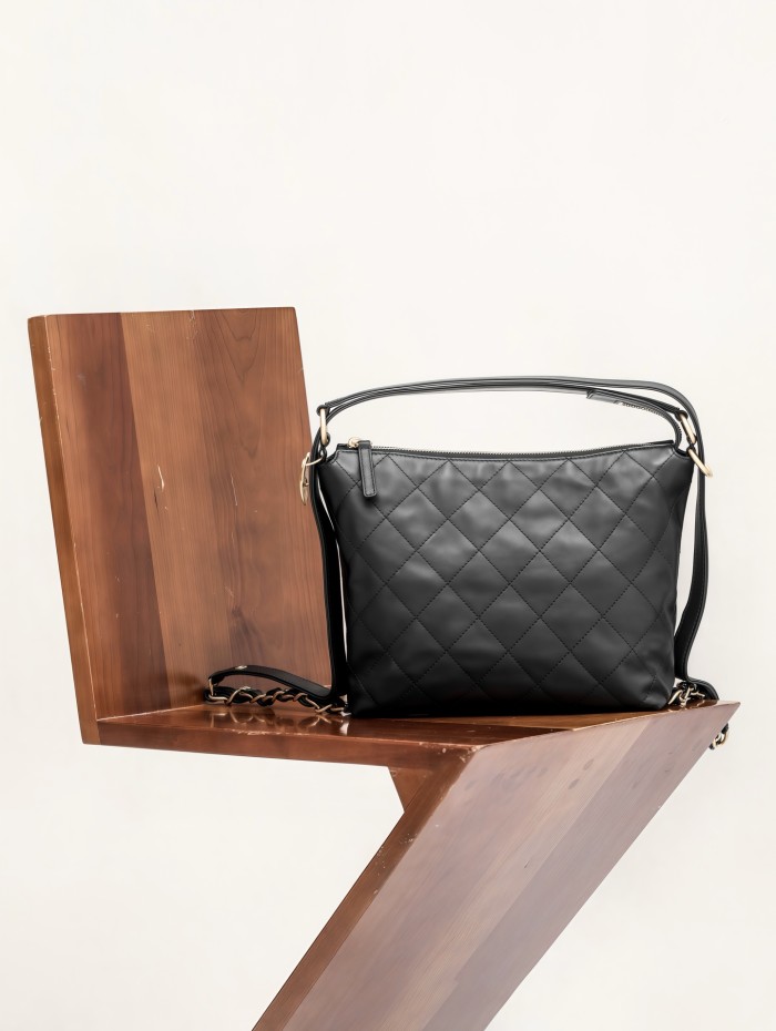 NIGO Chanel 25S Women's Chain Shoulder Strap Solid Color Cowhide Handbag Single Shoulder Bag Double Shoulder Backpack Bags #nigo77652