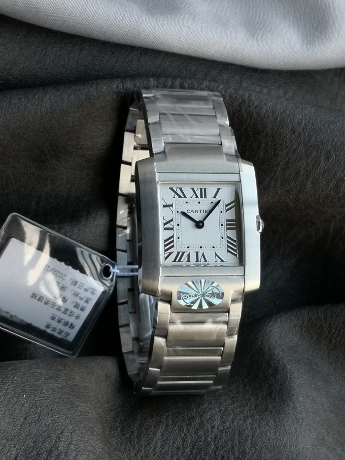 NIGO Cartier Tank Must Men's and Women's Solid Color Stainless Steel Quartz Watch #nigo77666