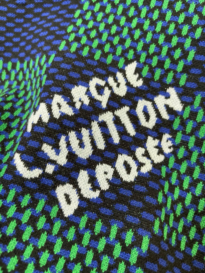 NIGO Louis Vuitton ﻿Men's Summer Check Letter Jacquard Damier Cotton Crewneck Round Neck Solid Color Short Sleeve T-Shirt #nigo71878