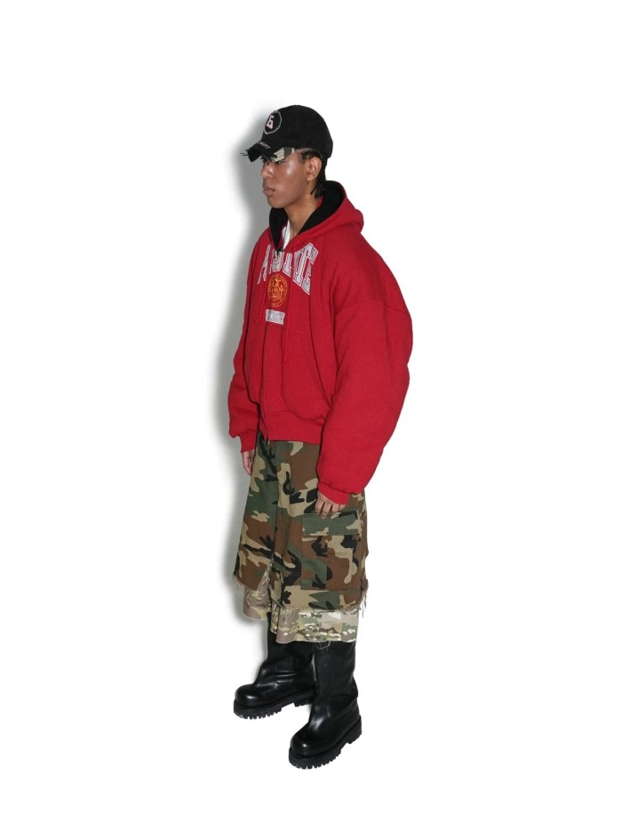 NIGO GRAILZ Project G/R Men's Summer Vintage Camouflage Layered Spliced Destruction Casual Pants Cotton Shorts Ngvp #nigo1918