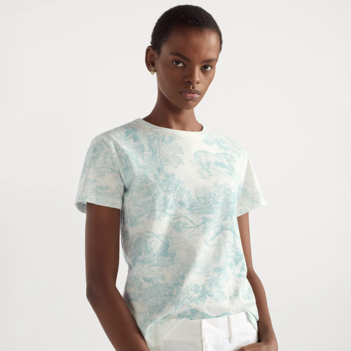 NIGO Dior Women's Summer Solid Color Animal Print Round Neck Cotton Short Sleeve T-Shirt #nigo77671
