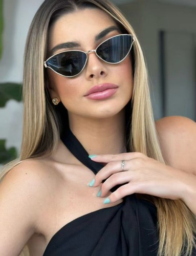 NIGO Tiffany & Co. Women's Spring And Summer Cat Eye Metal Frame Tinted Lenses Fashion Elegant Temperament Sunglasses Accessories #nigo81392