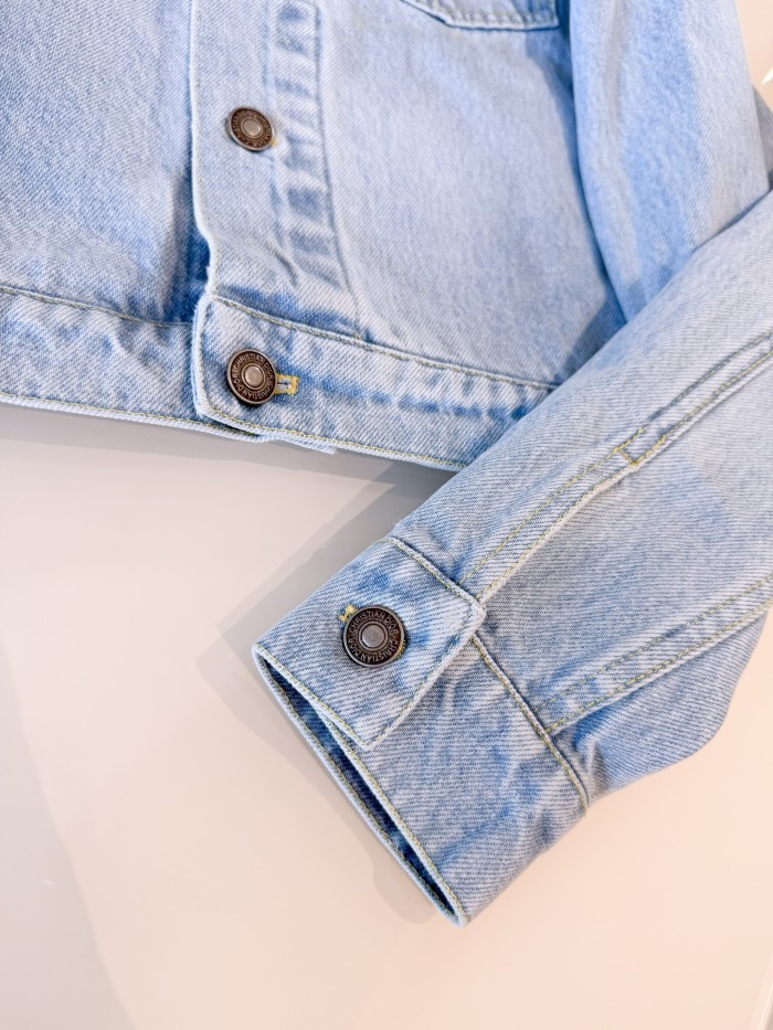 NIGO Dior Women's Spring/Autumn Solid Color Embroidered Bee Single-Breasted Long-Sleeved Denim Jacket and Flared Denim Pants Set Suit #nigo77672