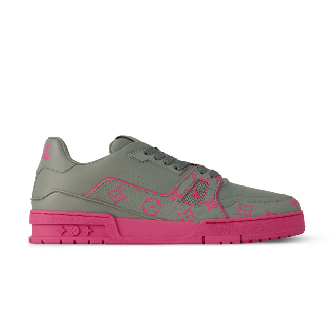 NIGO Louis Vuitton LV Trainer Men's Color-blocked Letter Print Pattern Cowhide Leather Low-top Lace-up Sneakers Shoes #nigo77669