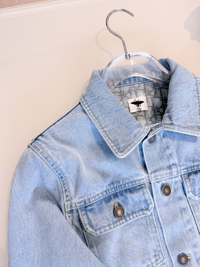 NIGO Dior Women's Spring/Autumn Solid Color Embroidered Bee Single-Breasted Long-Sleeved Denim Jacket and Flared Denim Pants Set Suit #nigo77672