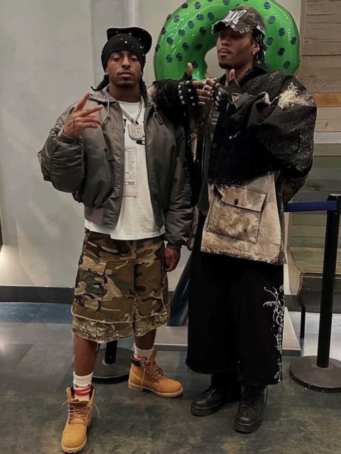 NIGO GRAILZ Project G/R Men's Summer Vintage Camouflage Layered Spliced Destruction Casual Pants Cotton Shorts Ngvp #nigo1918