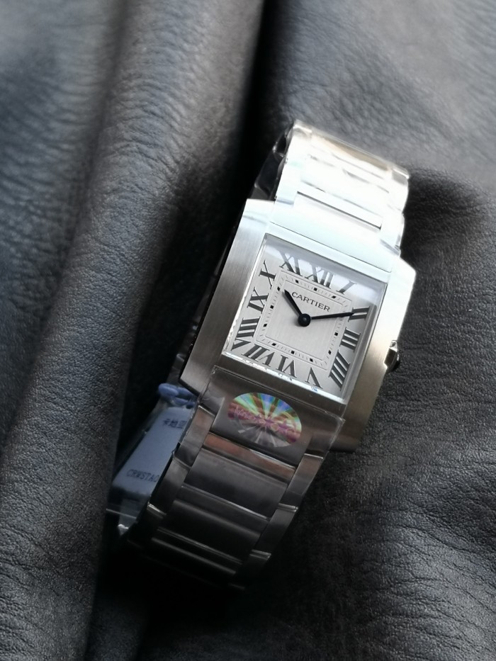 NIGO Cartier Tank Must Men's and Women's Solid Color Stainless Steel Quartz Watch #nigo77666