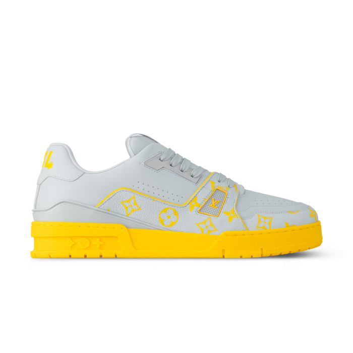 NIGO Louis Vuitton LV Trainer Men's Color-blocked Letter Print Pattern Cowhide Leather Low-top Lace-up Sneakers Shoes #nigo77669