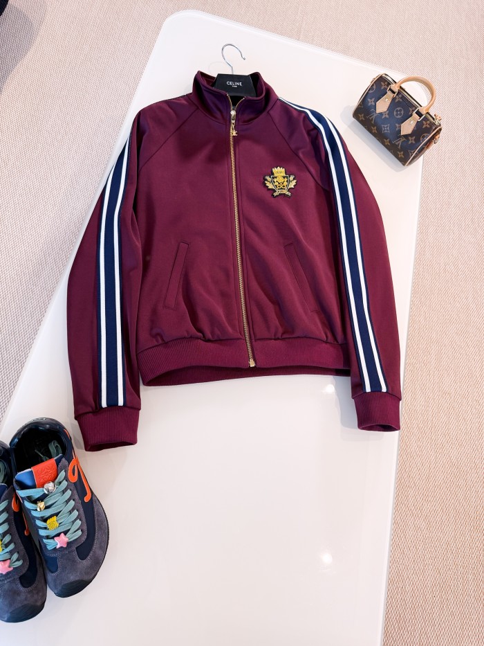 NIGO Celine Men's and Women's Spring/Autumn Embroidered Logo Solid Color High Neck Zipper Long Sleeve Jacket Drawstring Sports Pants Set Suit #nigo77673