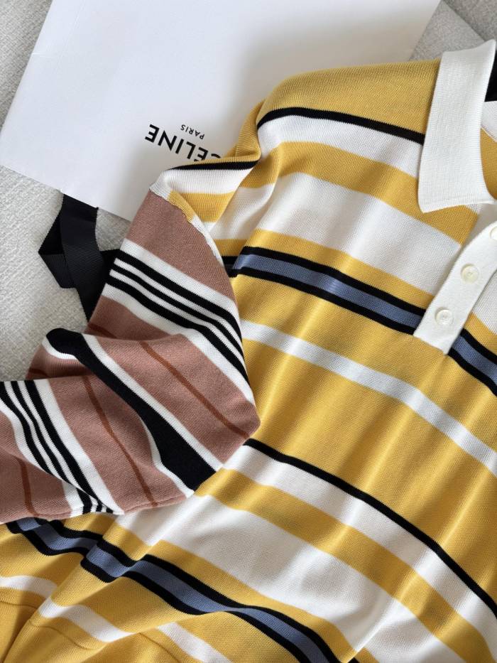 NIGO Celine Women's Spring/Summer Checkered Print Polo Neck Cotton Loose Fit Long Sleeve T-Shirt #nigo77683