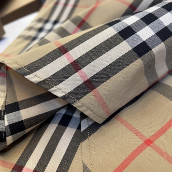NIGO Burberry Men's Summer Checkered Print Single-Breasted Collar Short-Sleeved Shirt #nigo77686