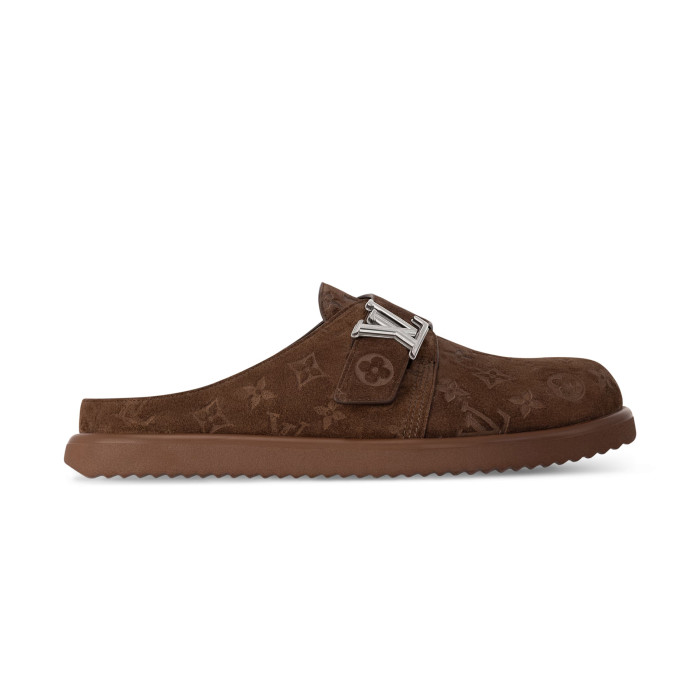 NIGO Louis Vuitton LV Easy Mule Men's Summer Solid Color Letter Print Suede Leather Birkenstock Shoes #nigo77696