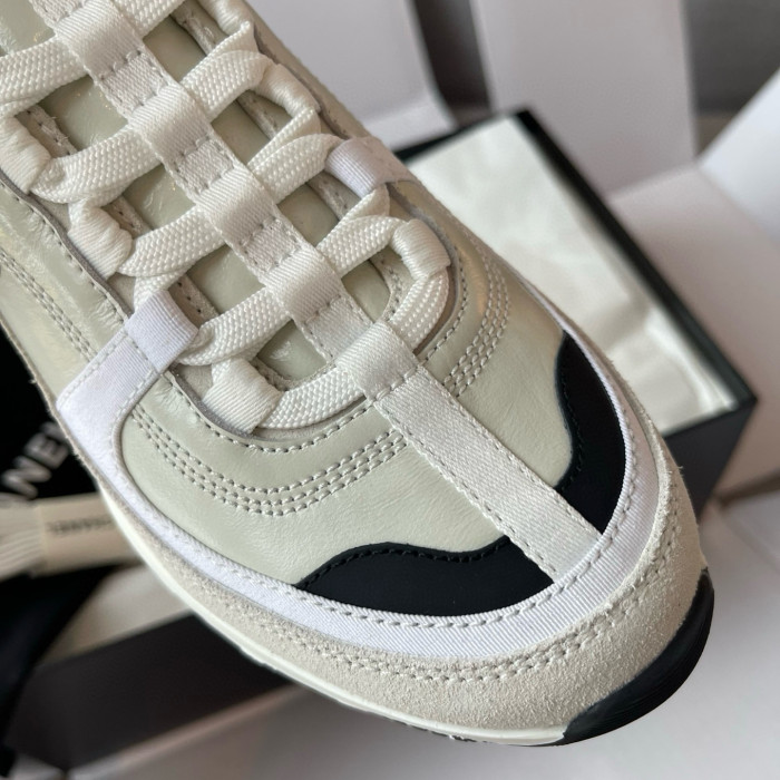 NIGO Chanel Women's Solid Color Round Toe Leather Low Top Lace-Up Sneakers Shoes #nigo77692